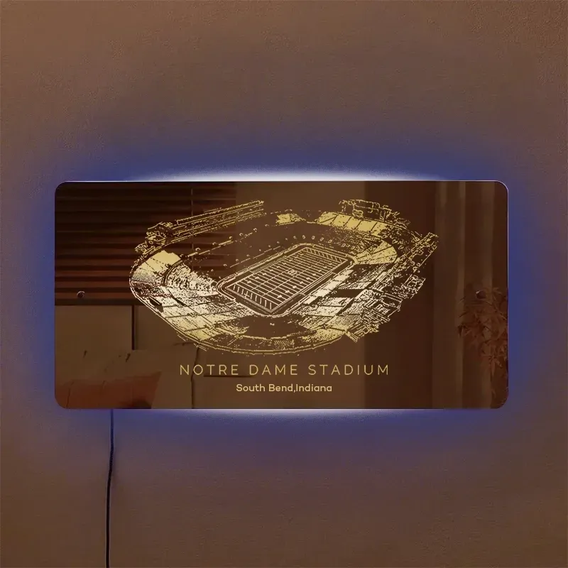 Notre Dame Family Oklahoma Memorial Stadium Mirror Light-Gifts For Spo