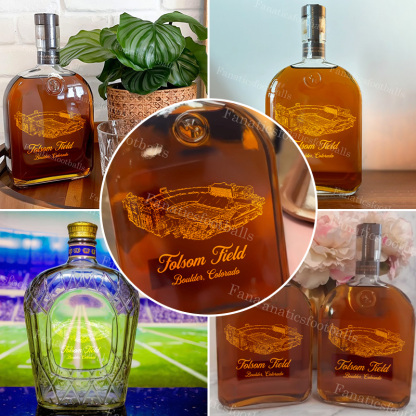 Folsom Field Whiskey Bottles-Gifts For Sports Lovers