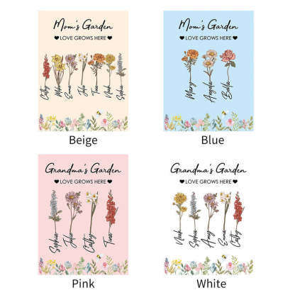 Mom's Garden is Her Children Customized Winter Blanket