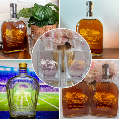 Jack Trice Stadium Whiskey Bottles-Gifts For Sports Lovers