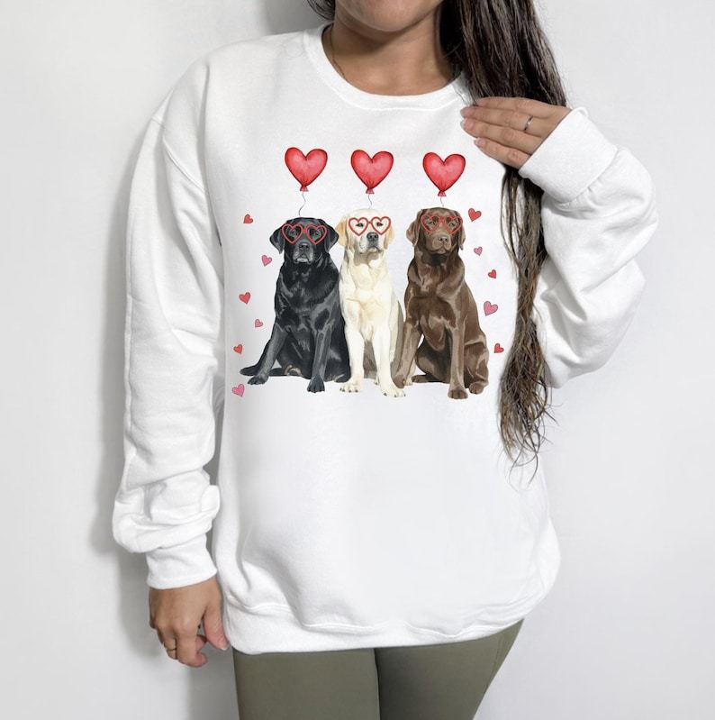 Personalized Dog Valentine Tee & Hoodie with Heart Balloon Print