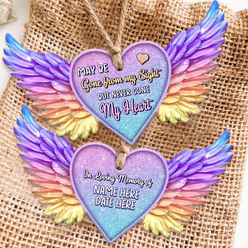 Gone Form My Sight, Never Gone My Heart - Personalized Memorial Christmas Ornament
