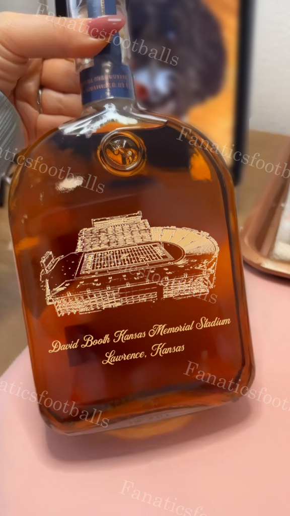 David Booth Kansas Memorial Stadium Whiskey Bottles-Gifts For Sports Lovers