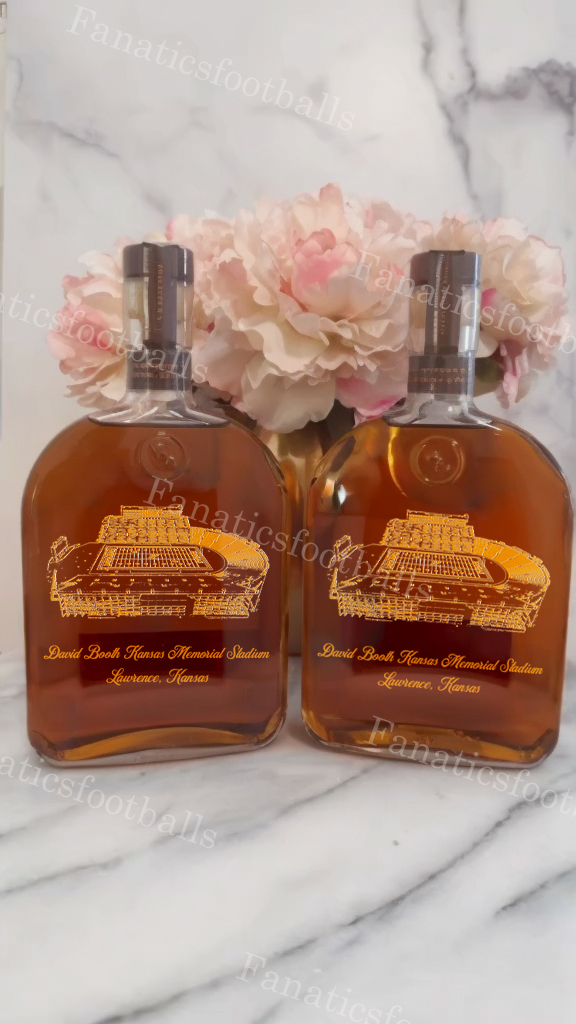 David Booth Kansas Memorial Stadium Whiskey Bottles-Gifts For Sports Lovers