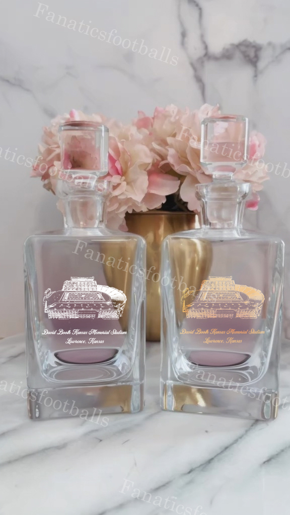 David Booth Kansas Memorial Stadium Whiskey Bottles-Gifts For Sports Lovers