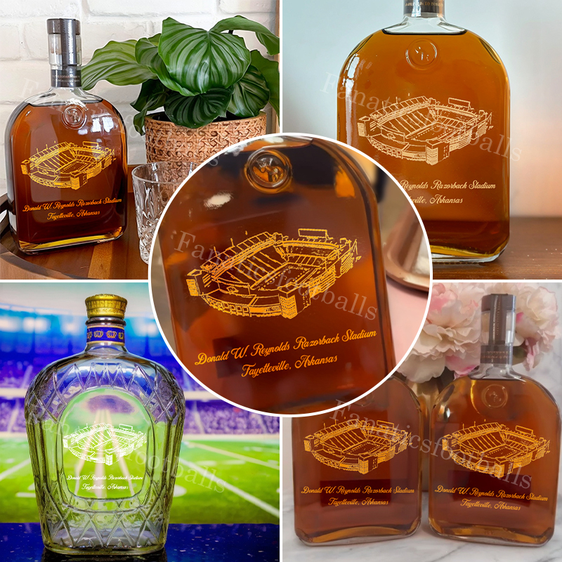 Donald W. Reynolds Razorback Stadium Whiskey Bottles-Gifts For Sports Lovers