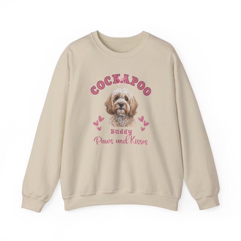 Paws and Kisses Custom Dog Photo & Breed Sweatshirt, Valentine Dog Lover Gifts