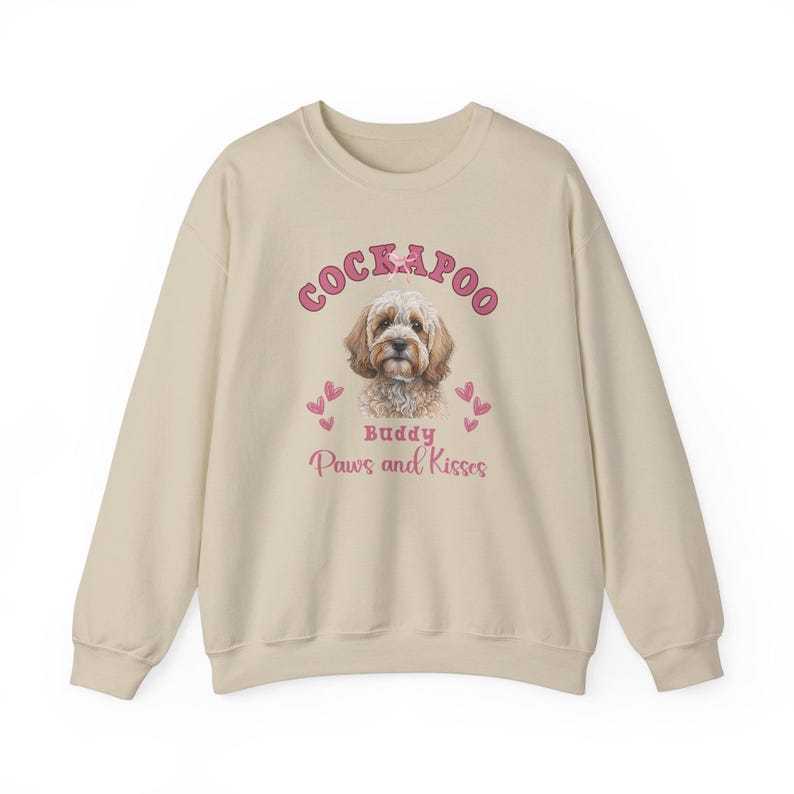 Paws and Kisses Custom Dog Photo & Breed Sweatshirt, Valentine Dog Lover Gifts