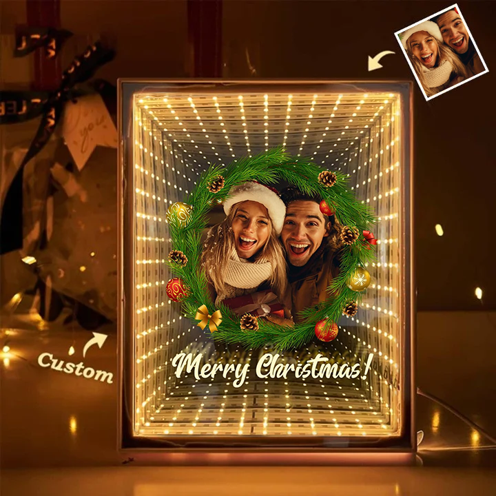 💖Customized Couple Photo Love Corridor Mirror Lamp