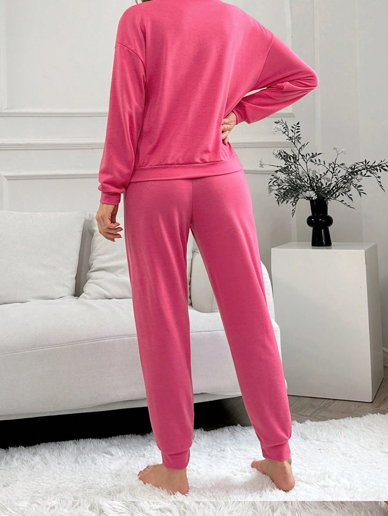 Personalized Mama Letter Graphic Tee & Plaid Print Pants Pajama Set, Custom Mama PJ Set with Kid Name On Sleeve, Mothers Day Gift-ilovevango