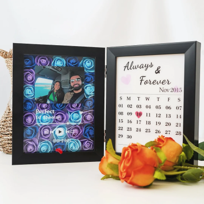 New Custom Music Flowers Frame with Anniversary-ilovevango