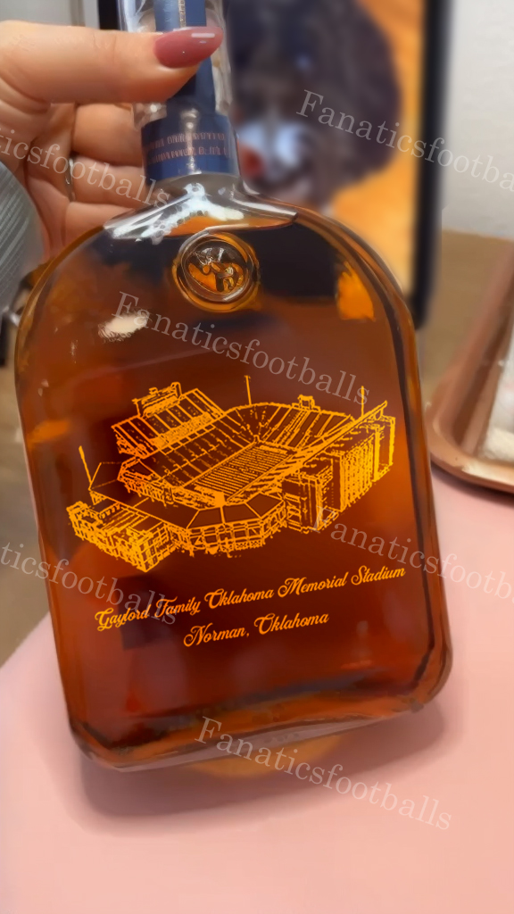 Gaylord Family Oklahoma Memorial Stadium Whiskey Bottles-Gifts For Sports Lovers