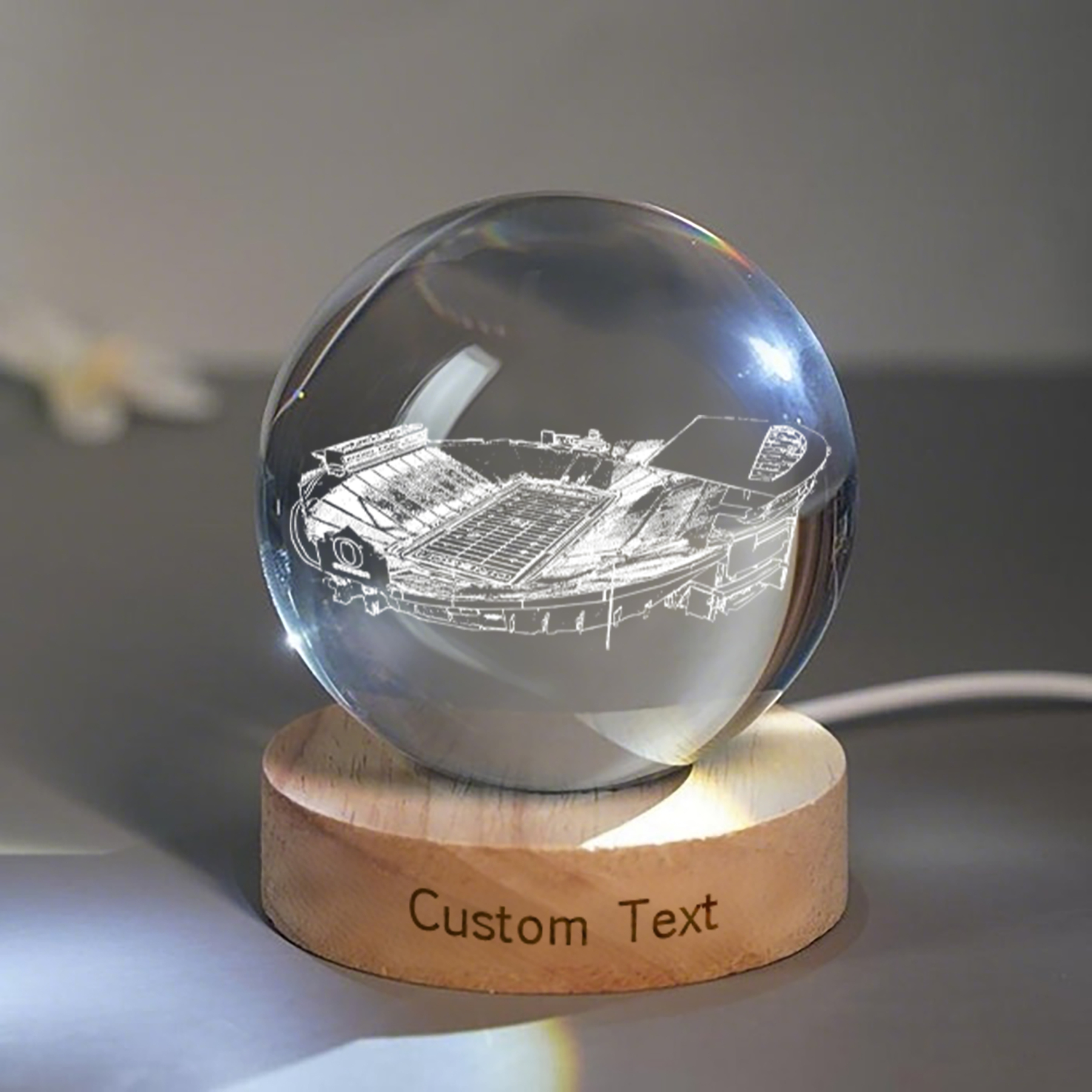 Autzen Stadium 3D Spherical Crystal Lamp