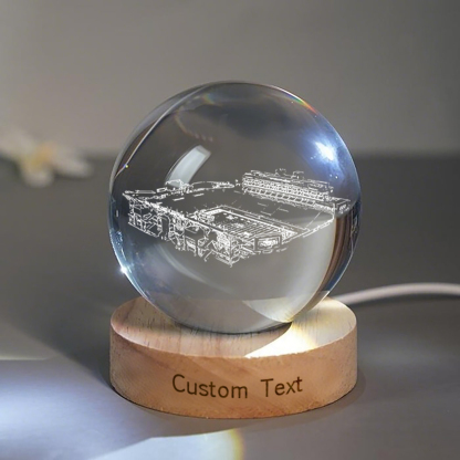 Bill Snyder Family Stadium 3D Spherical Crystal Lamp