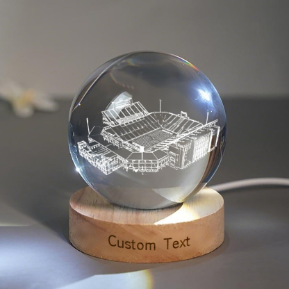 Oklahoma Memorial Stadium 3D Spherical Crystal Lamp