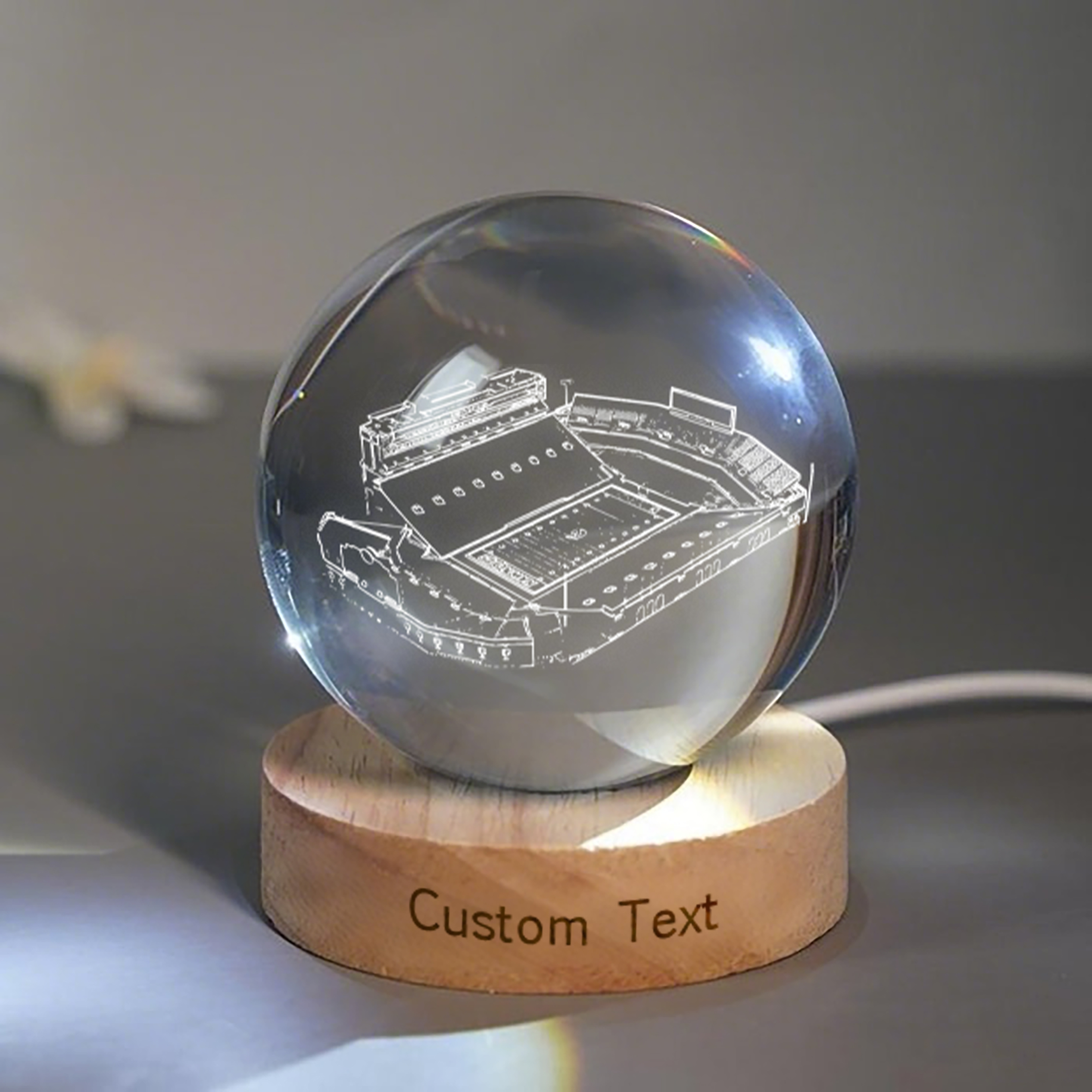 Kinnick Stadium 3D Spherical Crystal Lamp