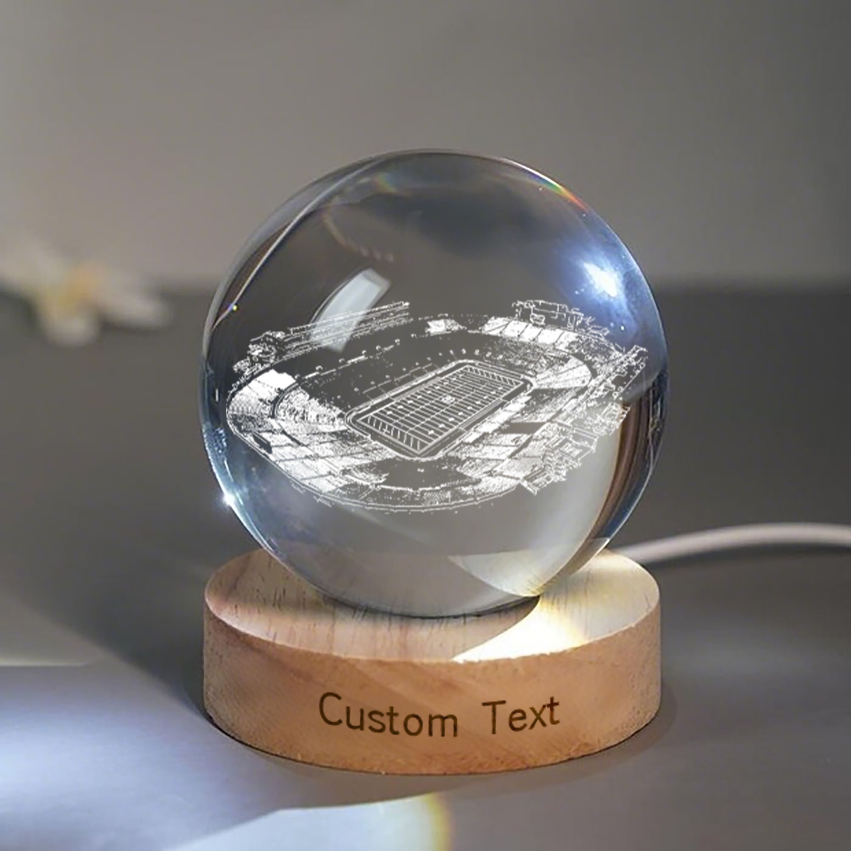 Notre Dame Stadium 3D Spherical Crystal Lamp
