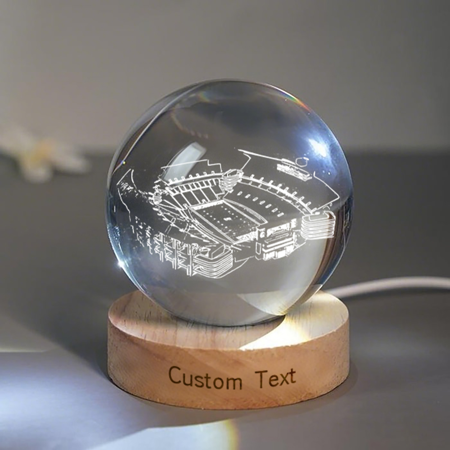 Williams-Brice Stadium 3D Spherical Crystal Lamp