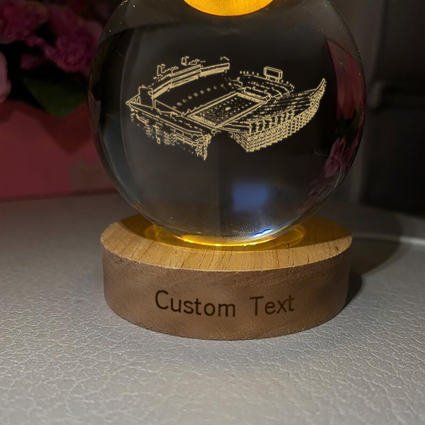 Lane Stadium 3D Spherical Crystal Lamp