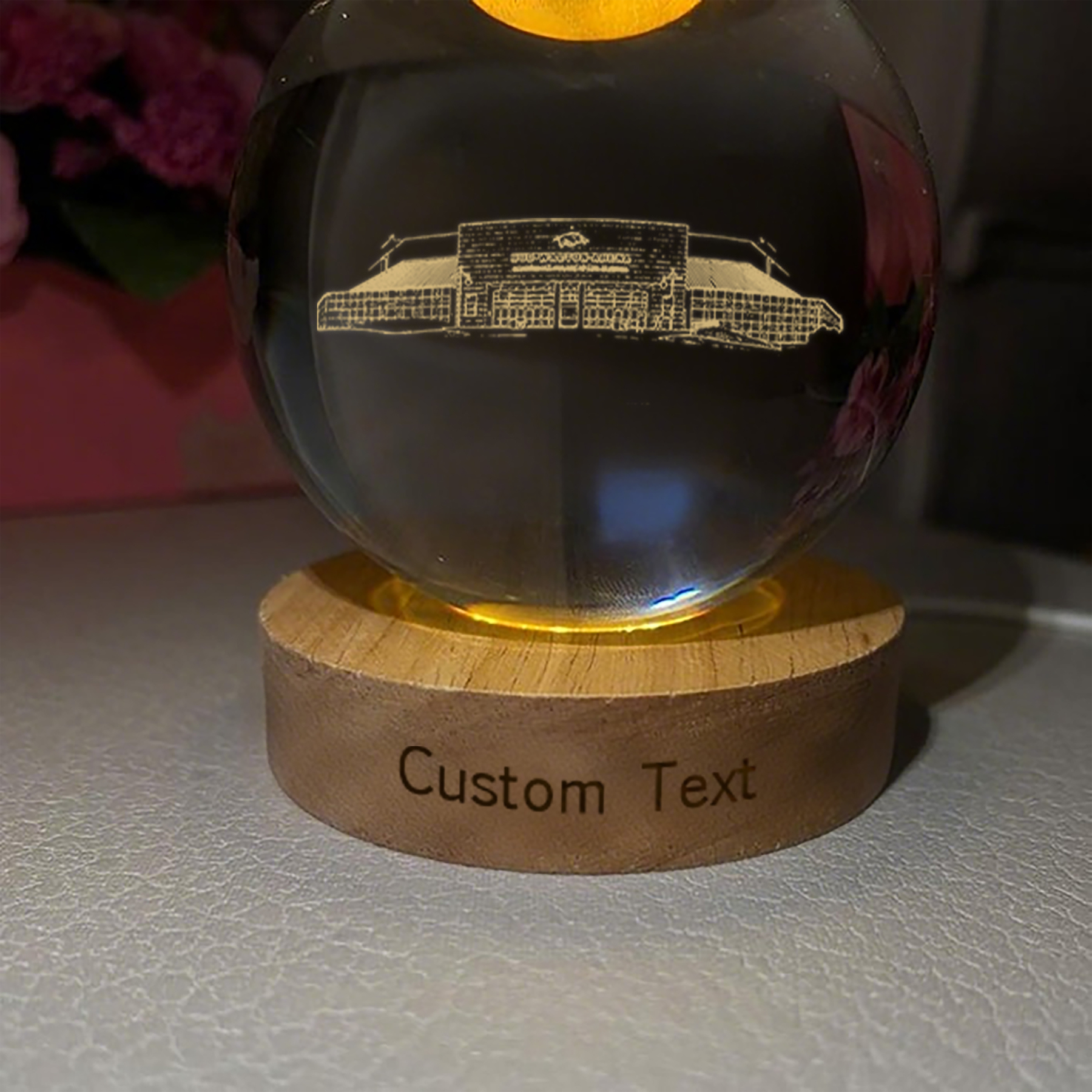 Bud Walton Arena 3D Spherical Crystal Lamp