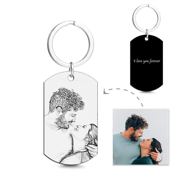 Custom Metal Keychain Valentines Gifts Birthday Gifts-ilovevango