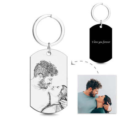 Custom Metal Keychain Valentines Gifts Birthday Gifts-ilovevango