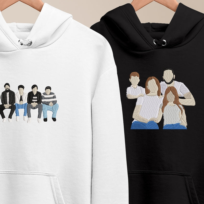 Gifts For Family Custom Embroidered Hoodie Sweatshirt