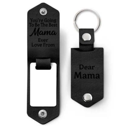 Custom Photo Going To Be The Best - Gift For Mom, Dad, New Parents - Personalized Leather Photo Keychain-ilovevango