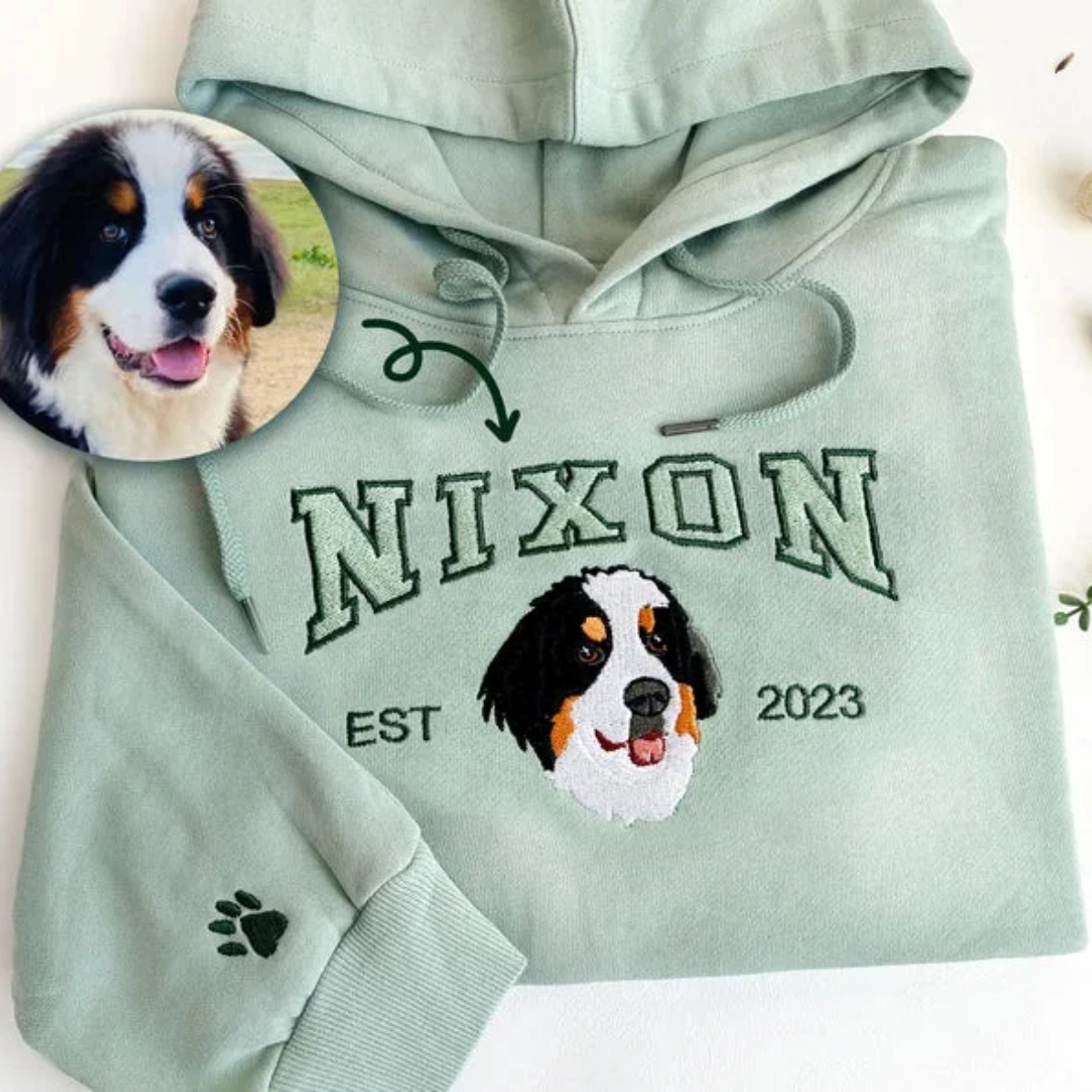 Personalized Dog Sweatshirt Custom Pet Face Hoodie from Your Photo