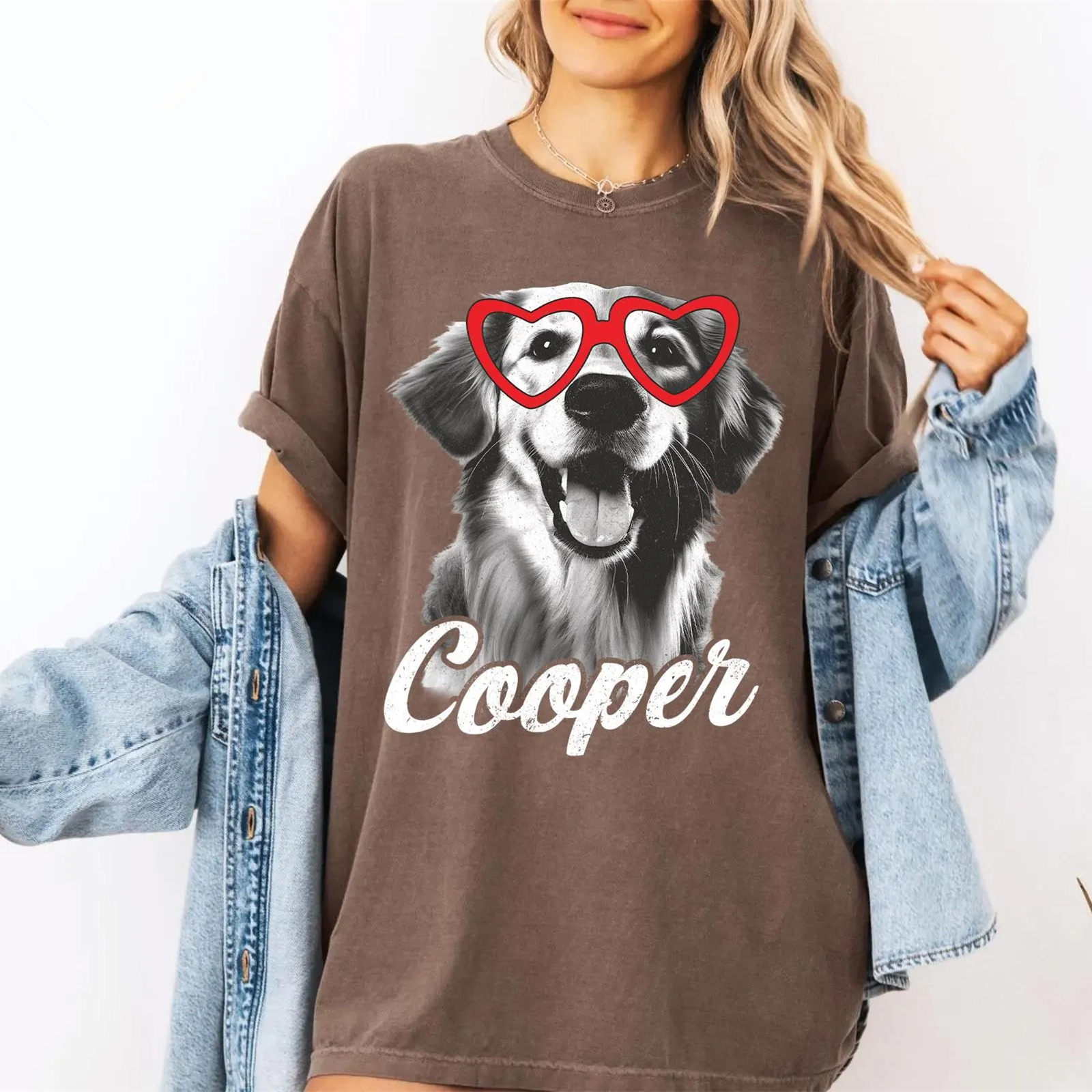 Custom Photo Dog Valentine Shirt, Dog Mom Dog Dad Tee, Valentine Sweatshirt