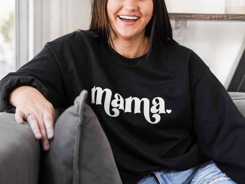 Mama Sweatshirt, Mama Est Sweatshirt, Mothers Day Gift, Cool Mom, First Mothers Day Gift, Personalized Gift, Mom Life Shirt, New Mom Gift-ilovevango