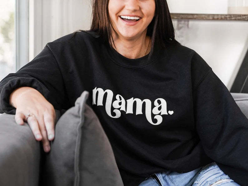Mama Sweatshirt, Mama Est Sweatshirt, Mothers Day Gift, Cool Mom, First Mothers Day Gift, Personalized Gift, Mom Life Shirt, New Mom Gift-ilovevango