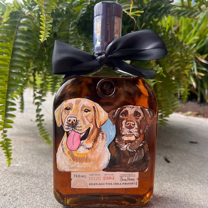Custom Whiskey Bottles with Pet Portraits
