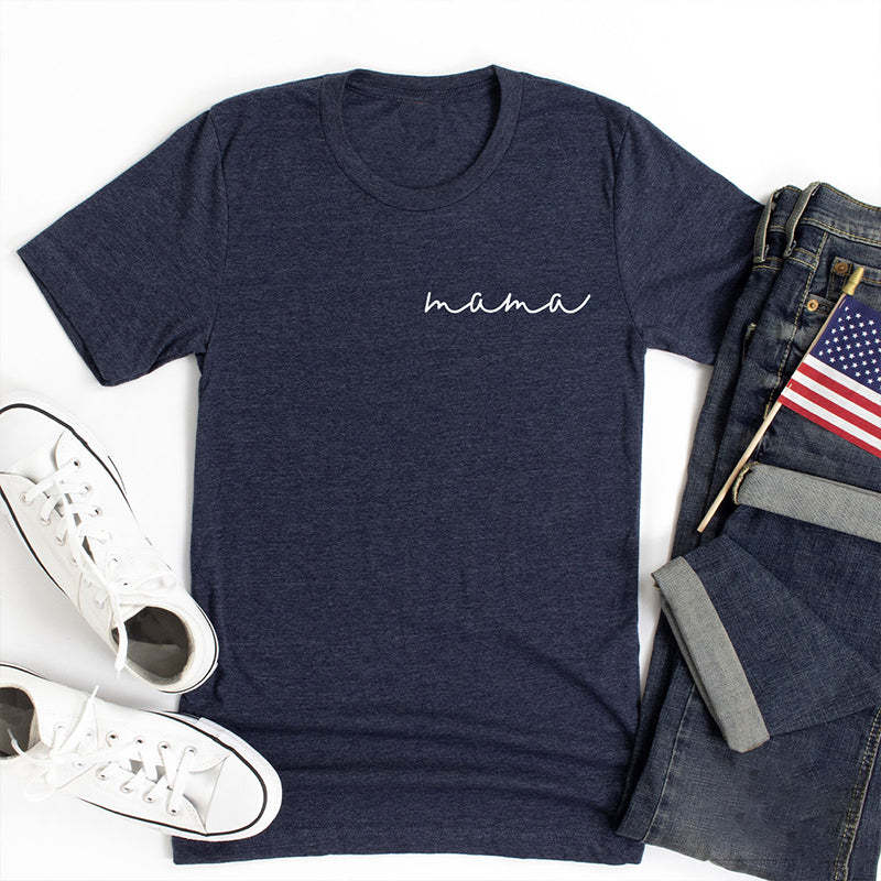 Custom Mama Comfort T-Shirt,Mommy T-shirt,Mother's Day Gift, Girl Mama T-Shirt-ilovevango