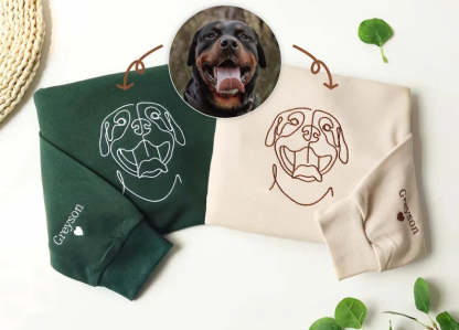 Personalized Pet Embroidered Center Sweatshirt