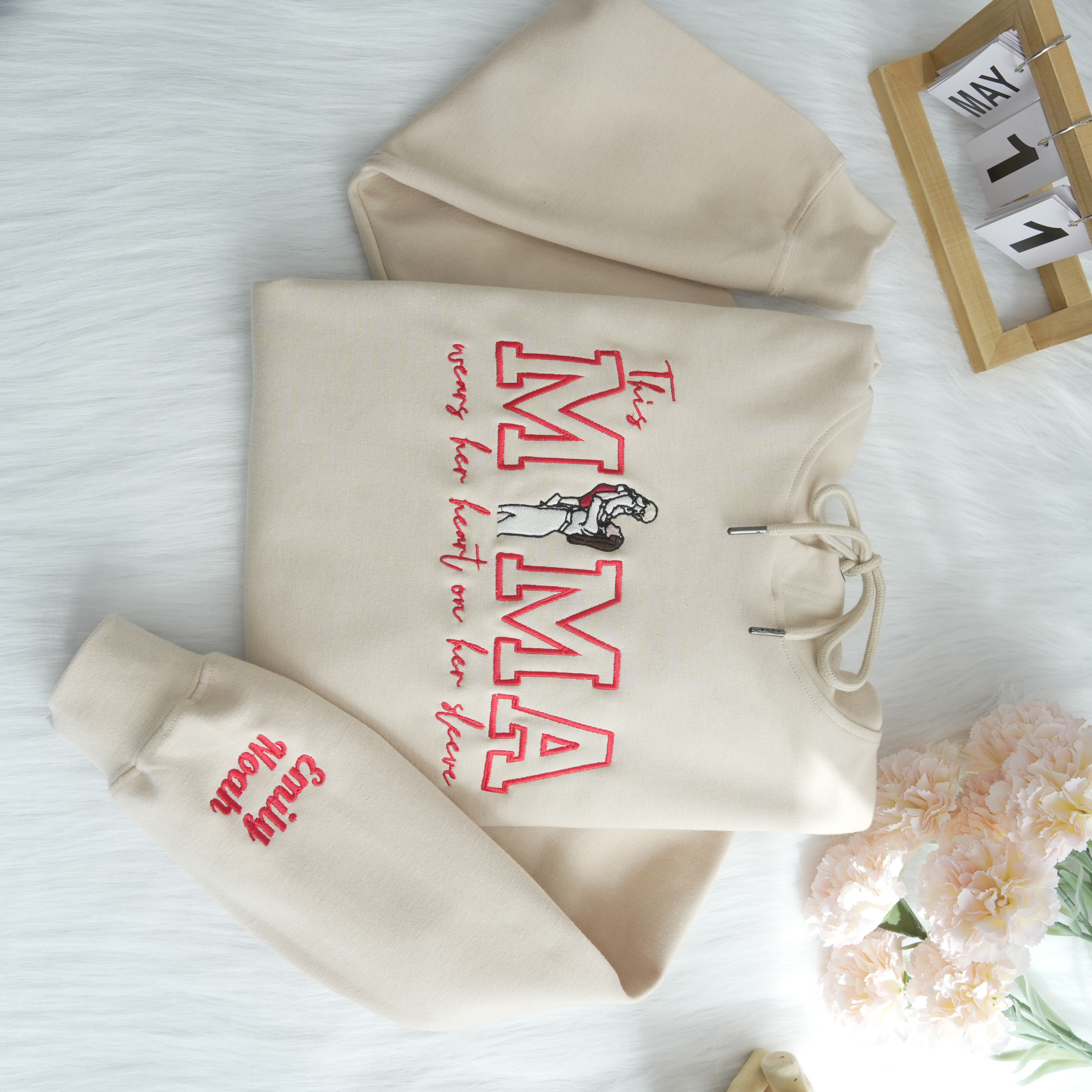 Mom Wears Her Heart on Her Sleeves: Custom Photo T-Shirt & Sweatshirt for Mama