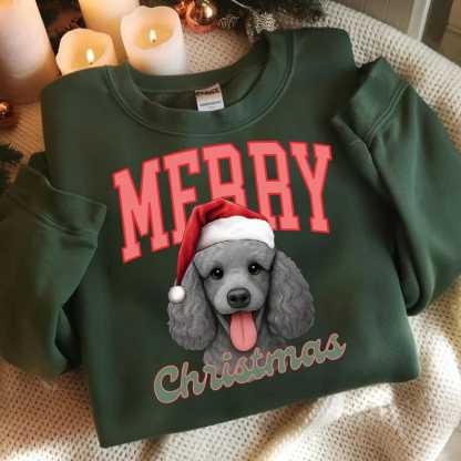 Custom Merry Christmas Dog Sweater, Dog Mom / Dog Dad Sweatshirt