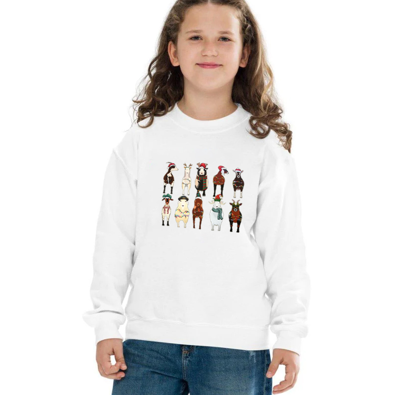 Goat Lover Animals Holiday Christmas Sweatshirt