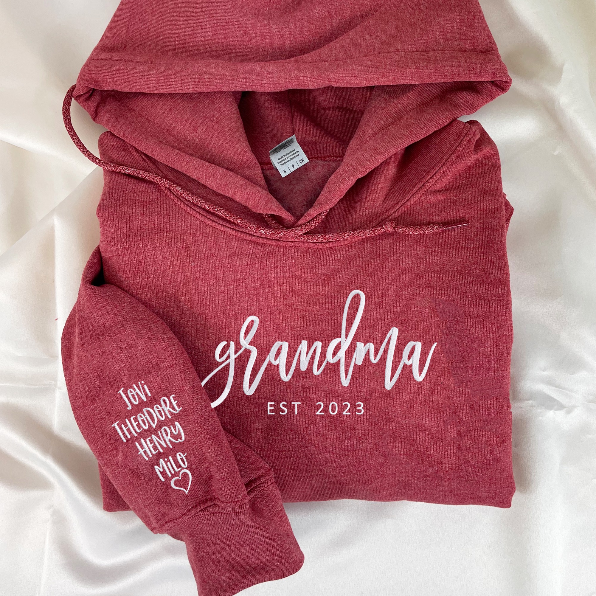 Mama EST Sweatshirt or Hoodie, Embroidered Gift for Mother's Day