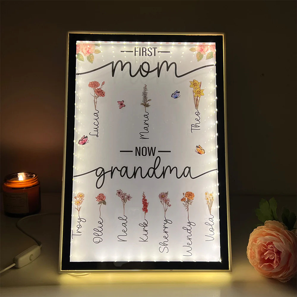 50% OFF✨First Mom Now Grandma-Night Light Mirror