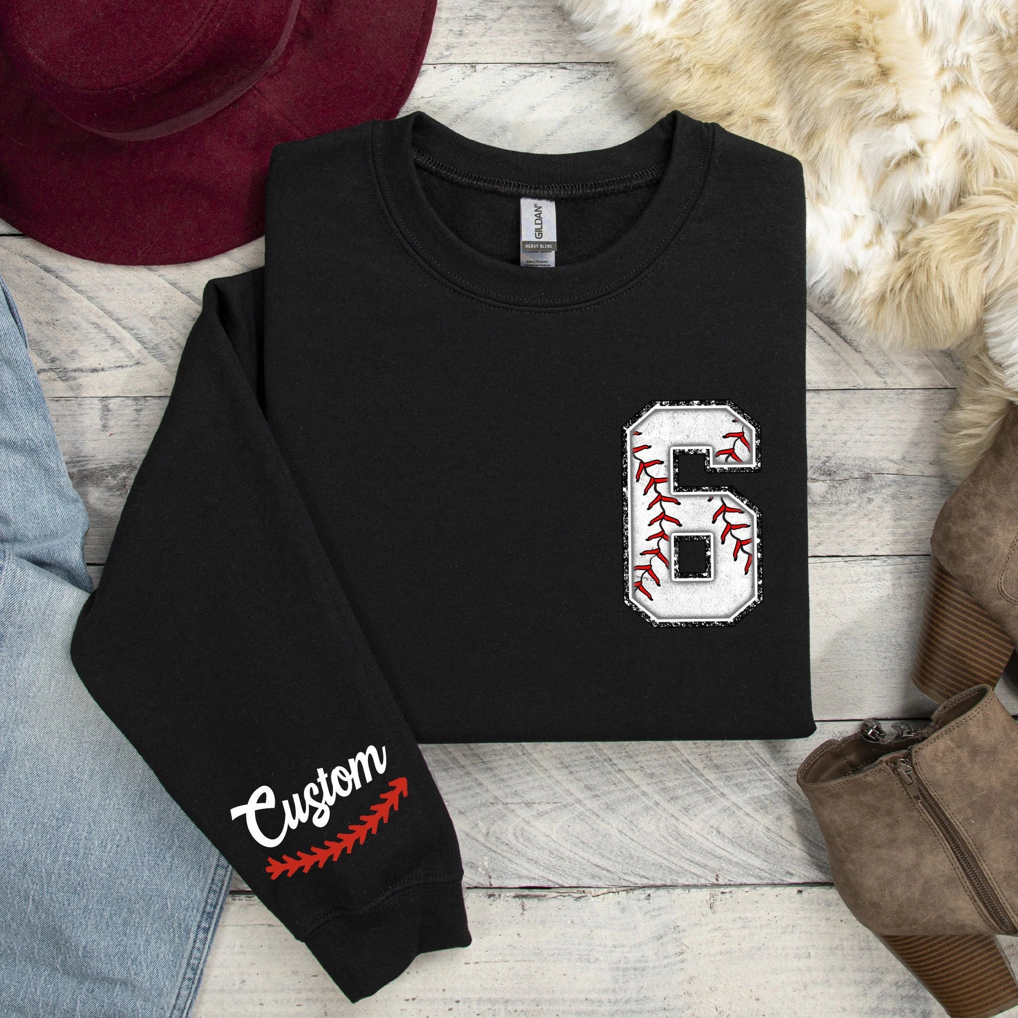 Custom Baseball Sweatshirt, Baseball Mom Crewneck, Baseball Sweatshirt, Custom Baseball,Personalized Baseball, Sport Mom Shirt, Baseball tee-ilovevango