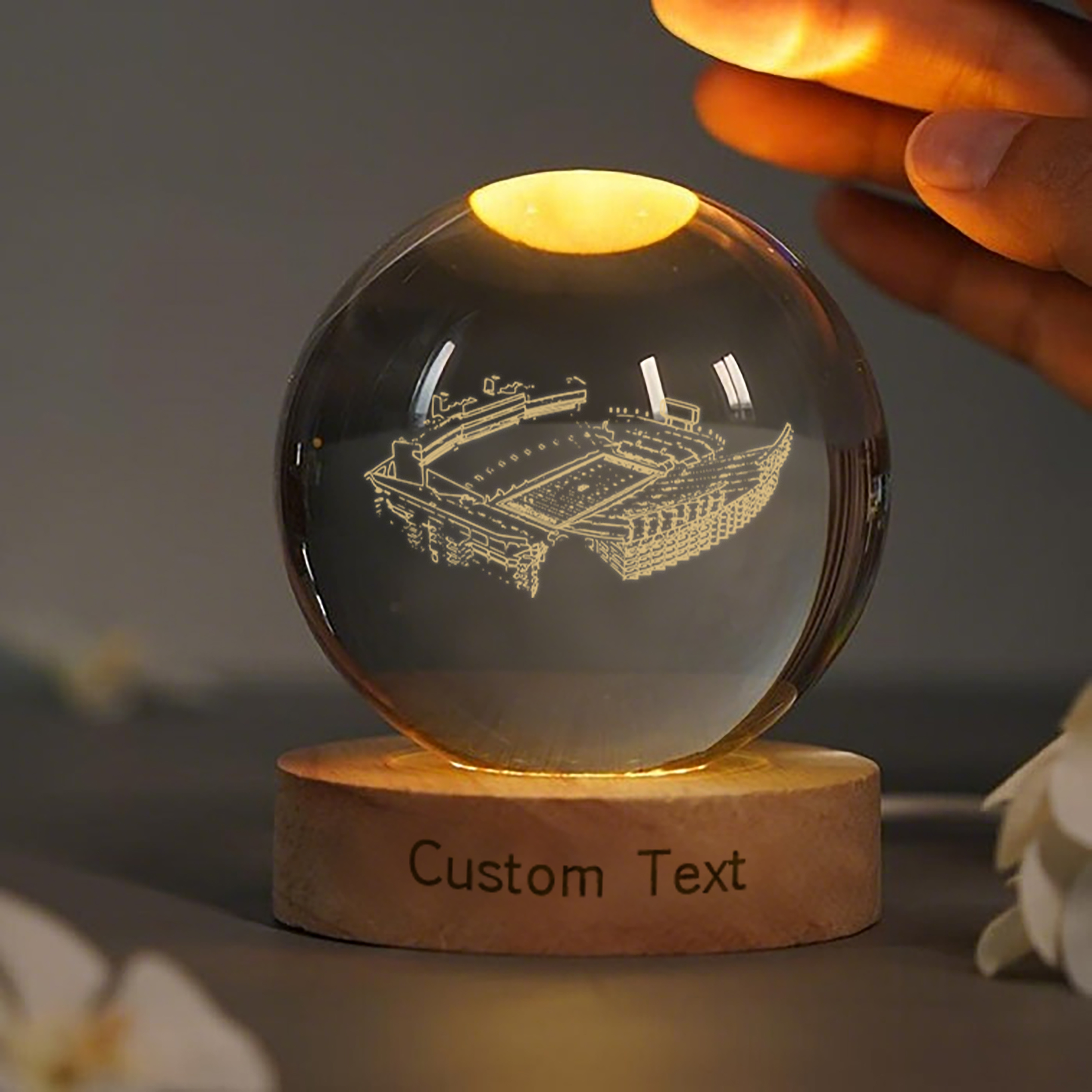 Lane Stadium 3D Spherical Crystal Lamp