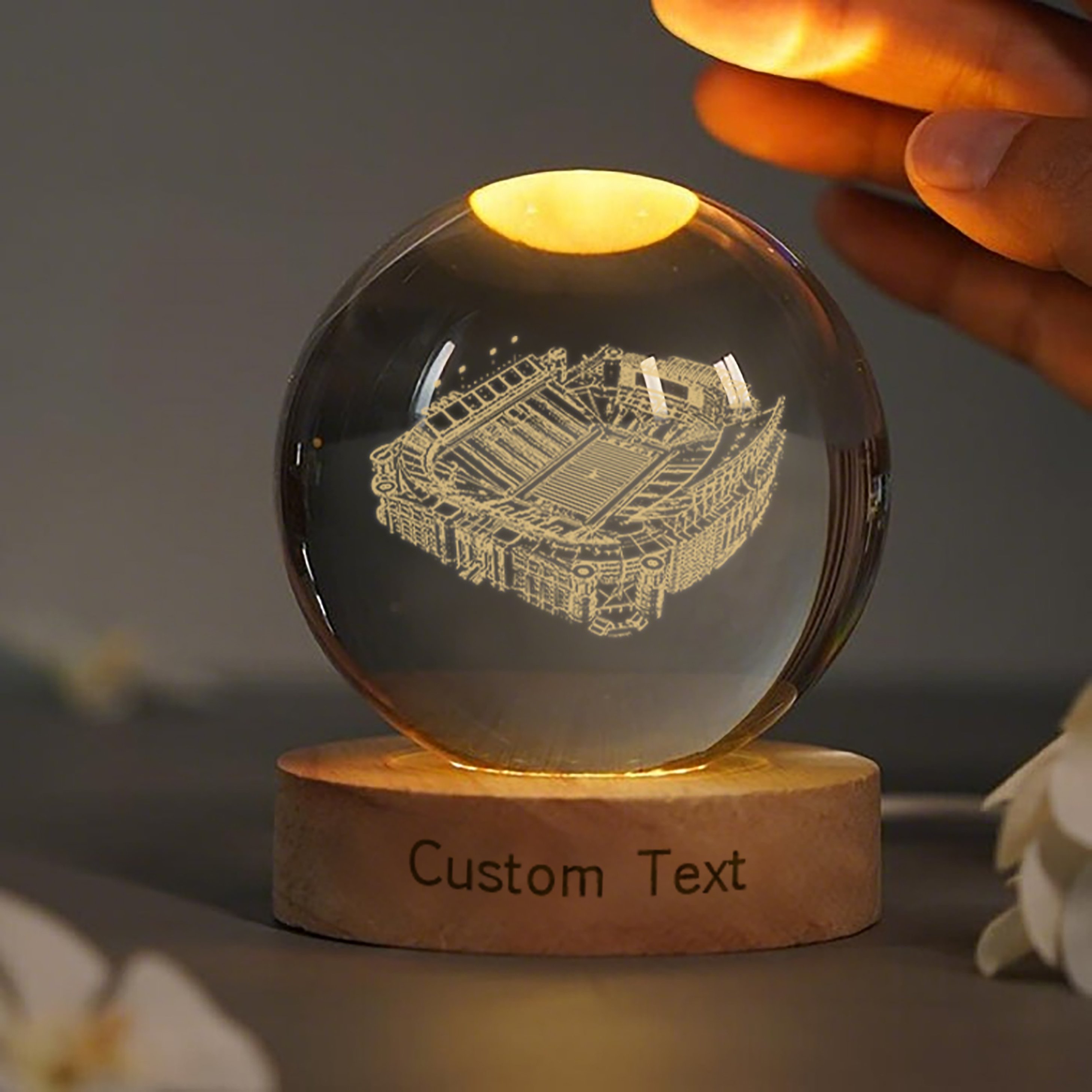 Darrell K Royal–Texas Memorial Stadium 3D Spherical Crystal Lamp