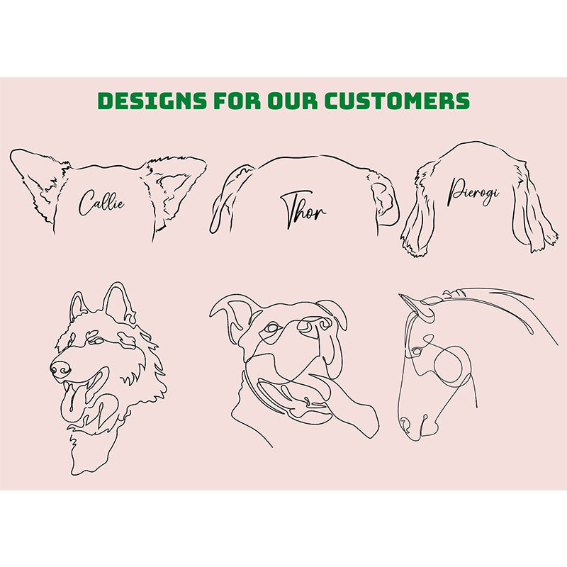 Custom Dog Cat Ears Hoodie Sweatshirt , Dog Lover Hoodie, Line art Dog Ears Hoodie, Pet Lover New Dog Owner-ilovevango