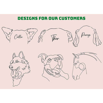 Custom Dog Cat Ears Hoodie Sweatshirt , Dog Lover Hoodie, Line art Dog Ears Hoodie, Pet Lover New Dog Owner-ilovevango