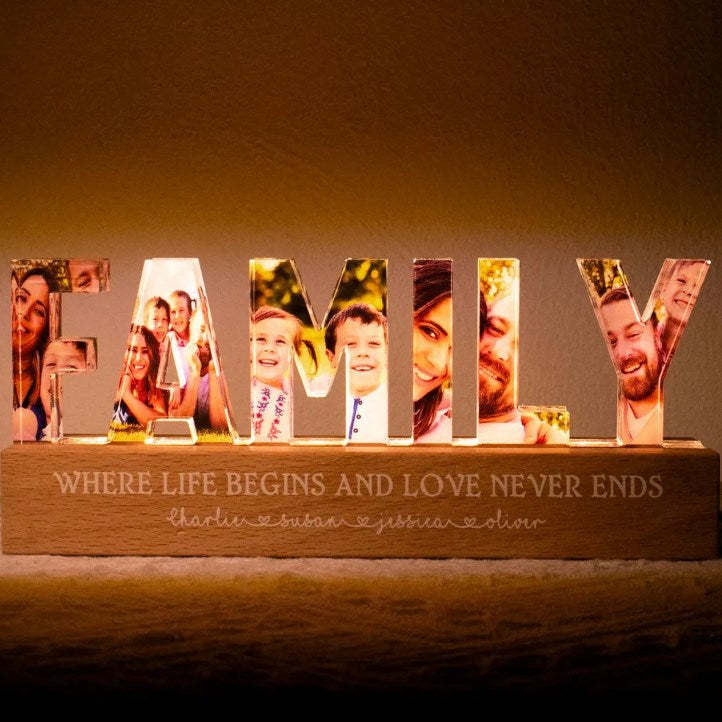 Family Whole Lot Of Love Photo Gallery Personalized LED Night Light