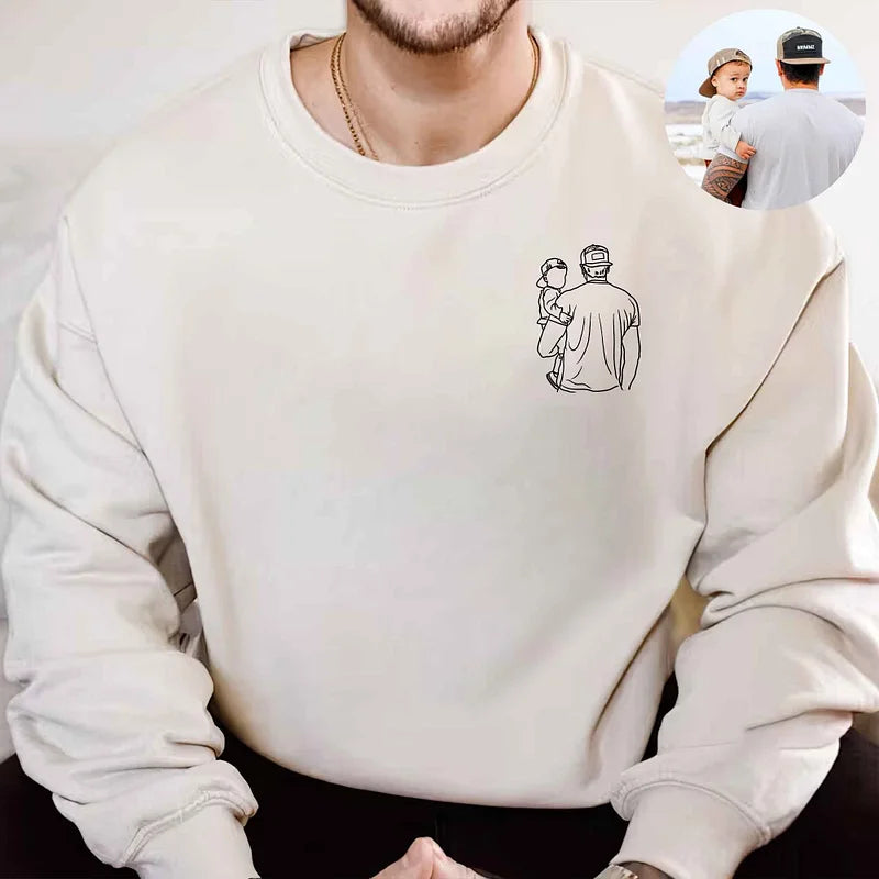 Thermal-transfer Printing-Dad and me-Custom Photo Shirt For Dad,Gift for Husband