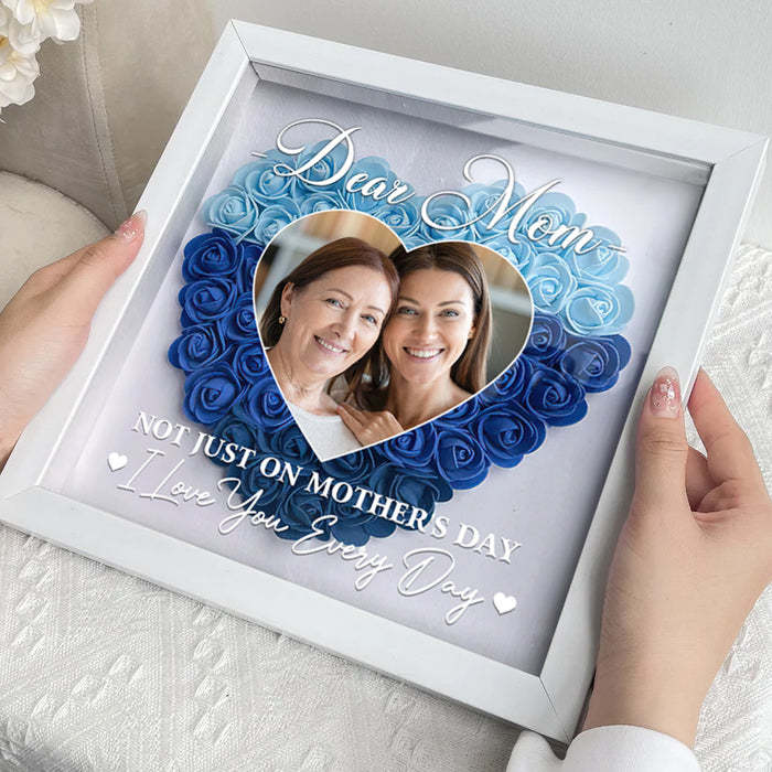 Personalized Custom Dear Mum I Love You Forever Flower Shadow Box Gift For Mum