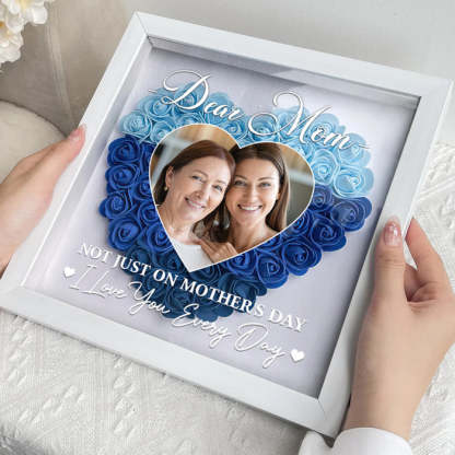 Personalized Custom Dear Mum I Love You Forever Flower Shadow Box Gift For Mum