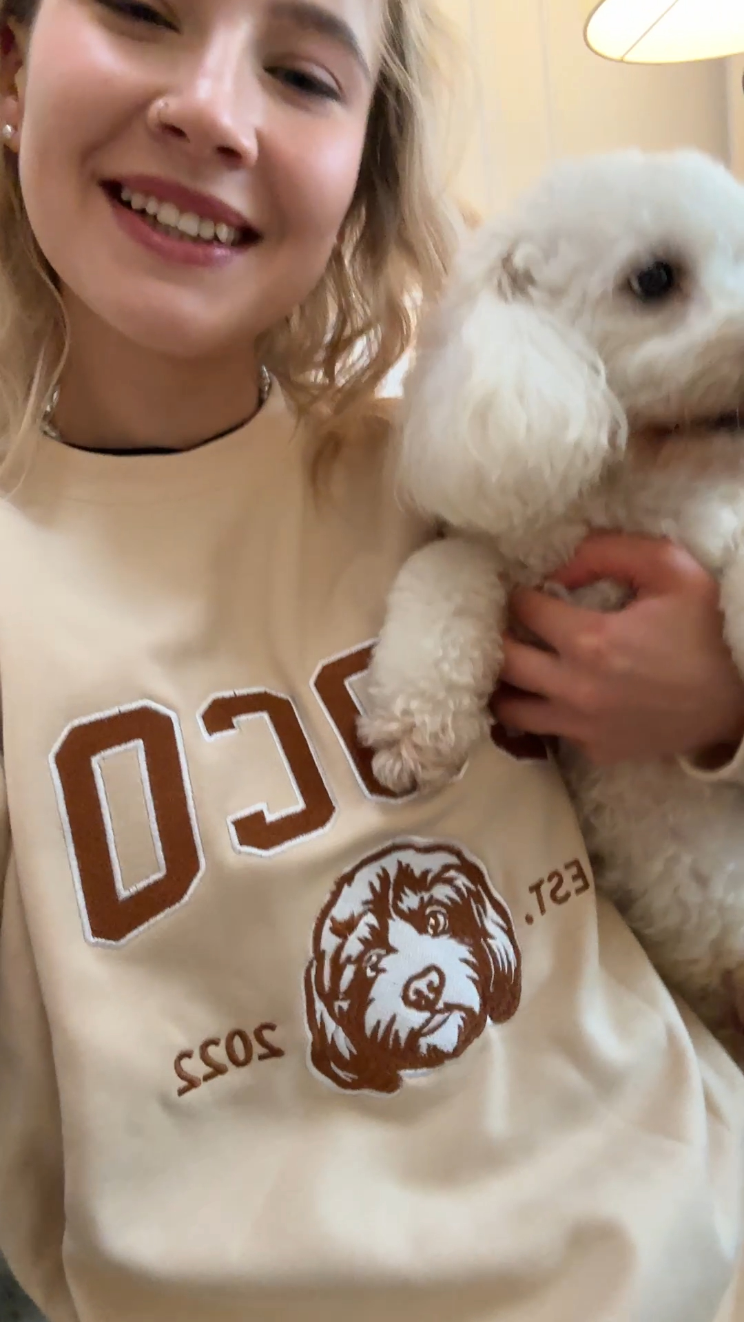 PetFiestas® Custom Pet Varsity Style Embroidered Sweatshirt Hoodie T-shirt